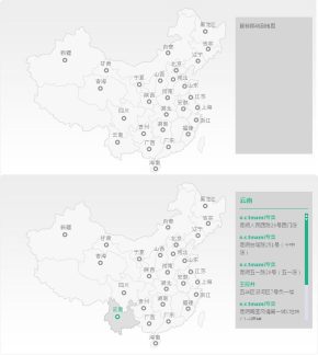 jquery ajax仿十月妈咪官网点击地图上面的城市显示商家网点分布