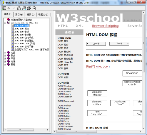 HTML DOM 参考手册