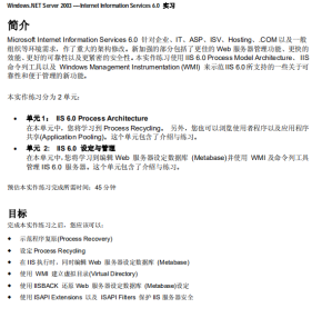 win2003 IIS 6.0 安全设置详解教程 pdf