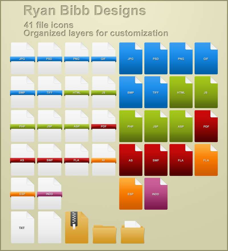 各种简单带折页的文件格式图标素材和软件格式图标素材psd下载