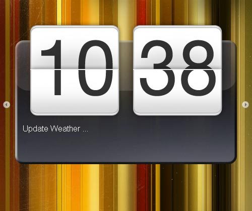 jquery天气预报UI仿HTC手机界面数字时间表