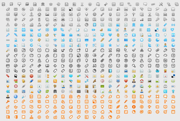 500个单色网页小图标_png图标下载