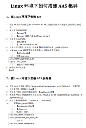 Linux环境下如何搭建AAS集群 中文PDF