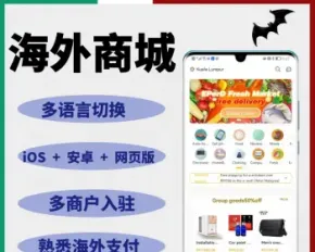 【多商户九国语言商城】一键铺货海外商城跨境电商多语言商城系统源