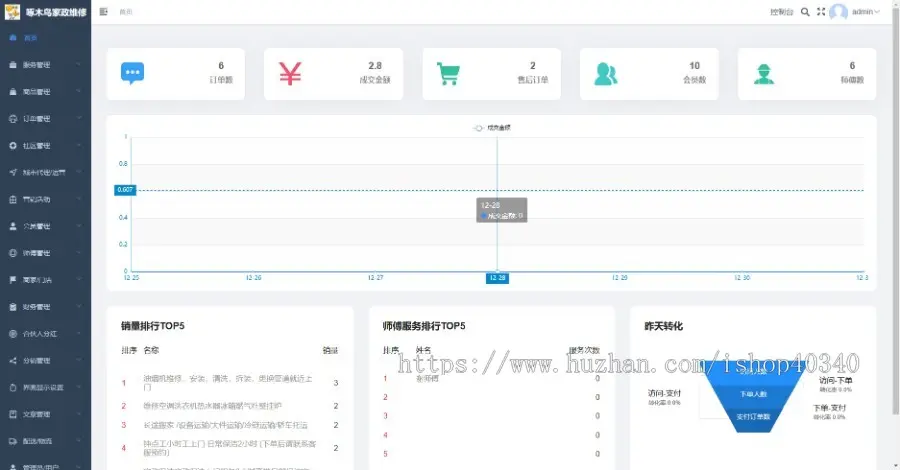 仿啄木鸟家政维修小程序支持师傅入驻会员卡优惠保姆月嫂同城上门等开源可定制包搭建