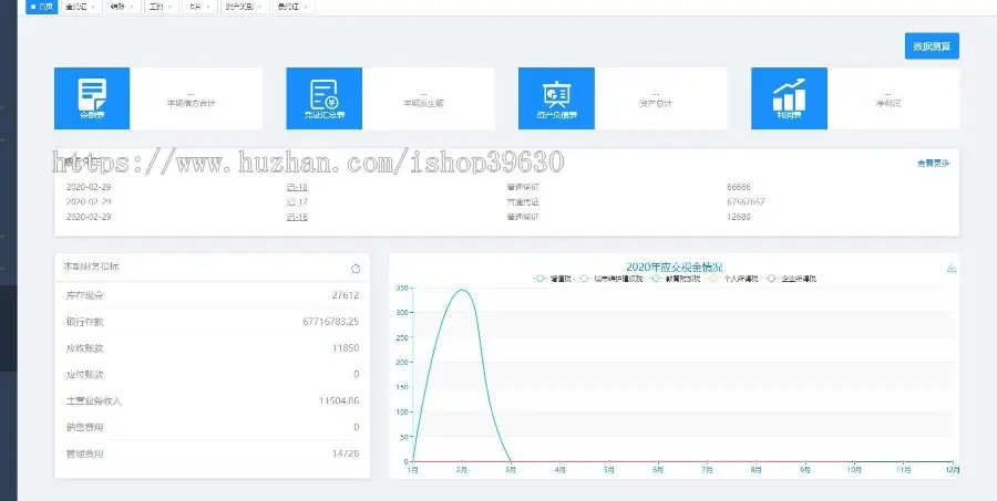 在线财务会计记账管家、工商管理双系统