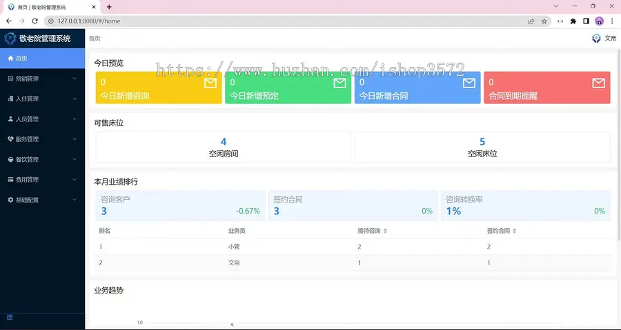 敬老院管理系统源码:基于SpringBoot+Vue的前后端分离、权限控制