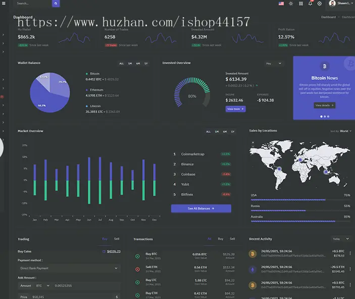 Bootstrap + gulp构建深浅双色管理后台仪表盘PHP模版