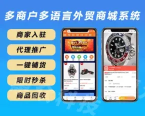 【多商户多语言商城一键铺货下单】海外商城国际外贸推广运营版跨境电商系统源码