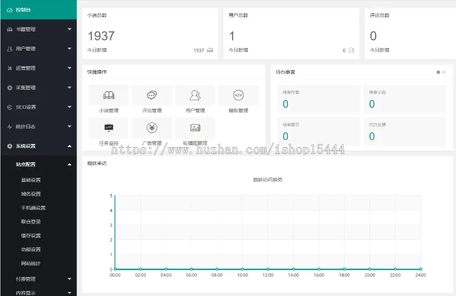 【新版】小说源码自动采集+【深度seo优化】+wap自适应=小说网站源码 （原创模板 ） 