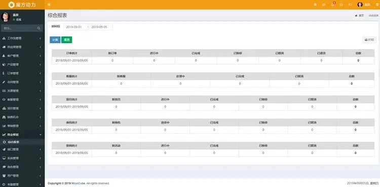 魔方OA商贸版 CRM 客户管理系统 订单 产品进销存 项目管理 合同管理 发票管理 销售管理 营销 