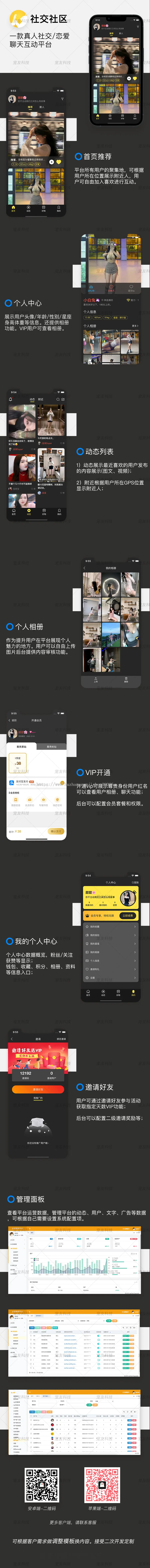 社交聊天约会APP同城交友/互动社区/IM交友/聊天室/社交商城/社群/短视频/IM即时通讯