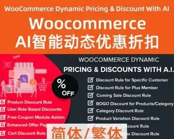 WooCommerce Dynamic Pricing&Discounts with AI简体/繁体 Wordpress智能折扣插件