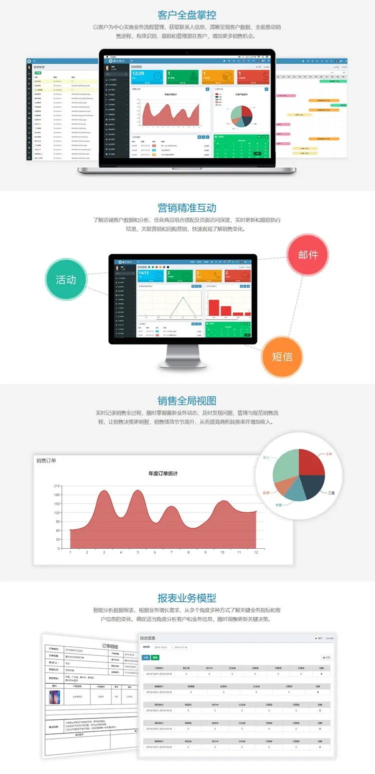 魔方CRM 客户关系管理 供应商管理 销售 营销 客服 BI商业智能 项目 订单管理 产品管理 合同发票 