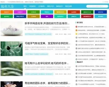 简洁优化版起名大全源码,公司起名,游戏名字,取名宝典，宝宝起名类网站模板