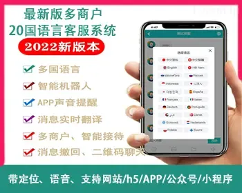 【国际二十语言客服】在线客服系统源码外贸聊天通讯带翻译多语言支持网页带机器人