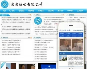 协会资讯类网站织梦dedecms模板（带手机端）