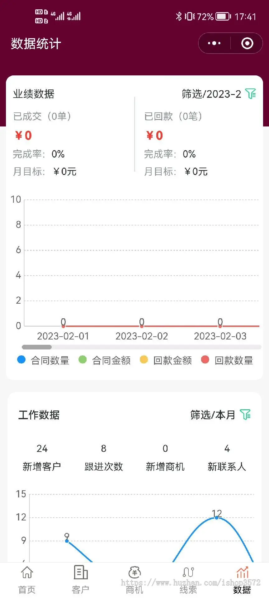 CRM客户关系OA管理办公系统 小程序、pc页面,可以本地部署,数据在自己公司服