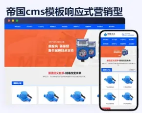 帝国cms模板响应式营销型智能水表产品类 html5蓝色智能水表网站模板