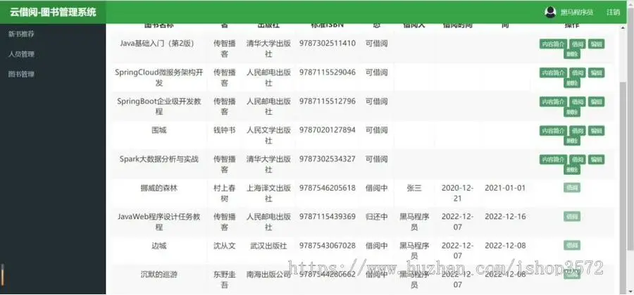 云借阅 图书管理系统源码 SSMJAVAWEB + SSM