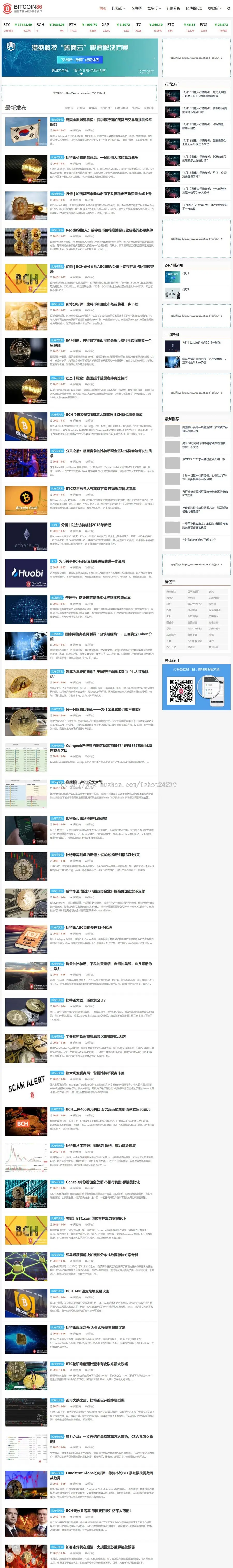 新版仿《Bitcoin86》资讯网源码 HTML5自适应网站源码 帝国cms+采集