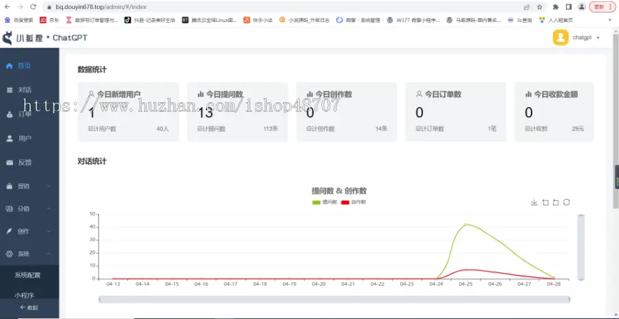 2023ChatGPT网站源码小程序源码 带绘画 带分销流量主系统 狐狸版1.9源码+教程