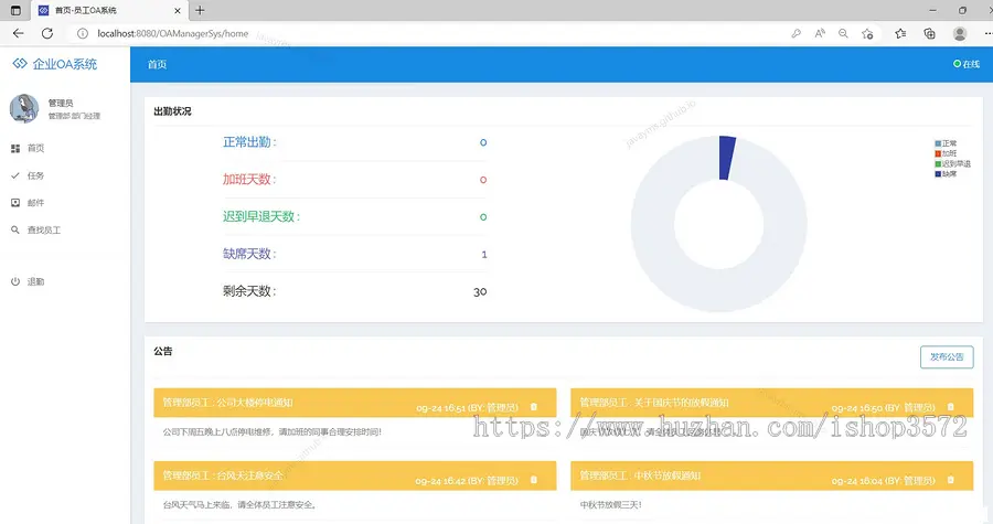 java ssm公司企业oa管理系统（java+ssm+jsp+javascri