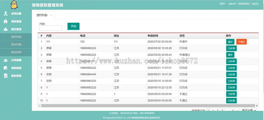 [附文档]宠物医院管理系统Javaweb项目SpringBoot项目源码Java