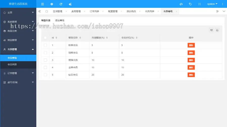 点菜收银系统，五端合一，APP端，网页管理后端，C/S桌面端，公众号端，WAP端