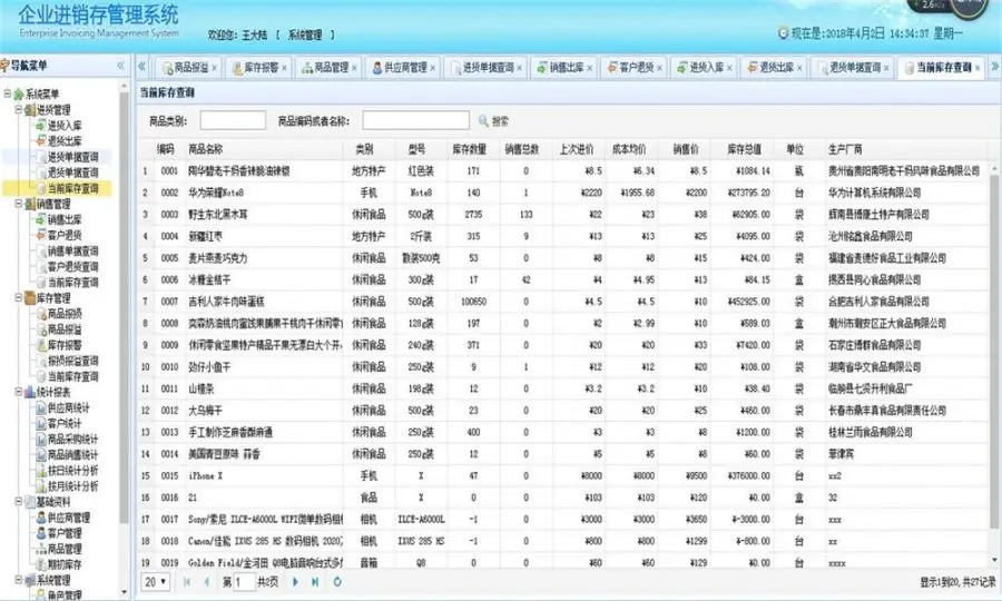 springBoot java springmvc 企业级进销存ERP系统源码 