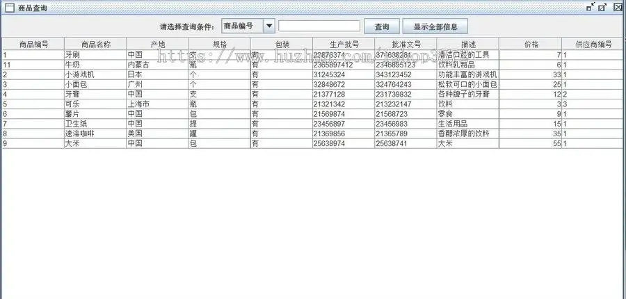 超市进销存管理系统 基于Java Swing +MySQL数据库,源代码 文档