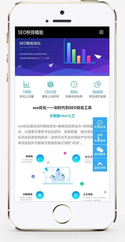 seo快排网站pbootcms模板 大气的IT网络软件公司网站源码