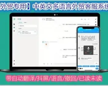 【外贸专用】中英文多语言外贸客服系统带自动翻译/抖屏/语音/撤回/已读未读/等功能