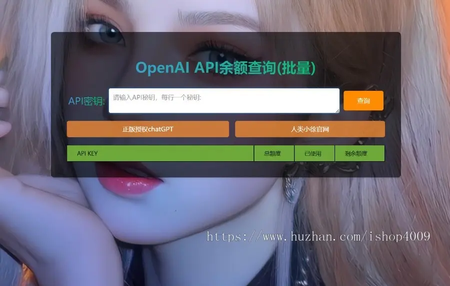 OpenAI API-KEY 余额查询_chatGPT