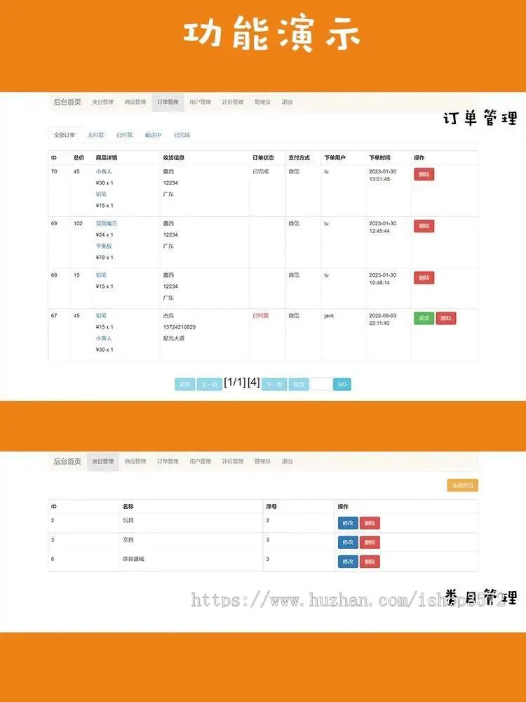 基于SSM商城购物系统（前台+后台），java+MySQL