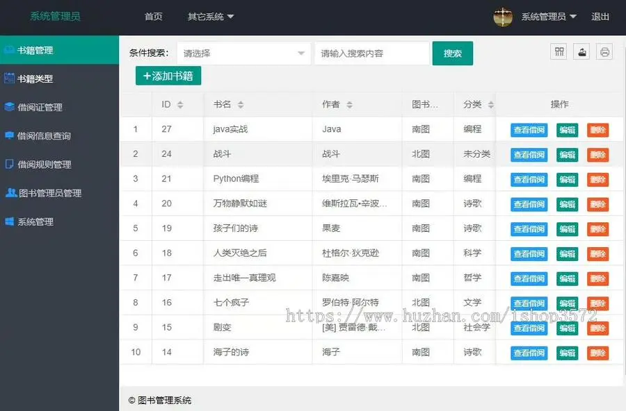 基于java开发的图书管理系统设计与实现,使用Java、layui、mysql开