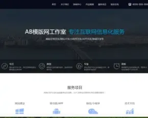高端网站建设网络设计互联网信息化服务类网站织梦模板软件开发网络工作室网站（带手机