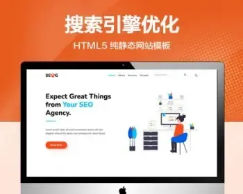 推荐 （自适应手机端）HTML5搜索引擎优化机构纯静态网站模板