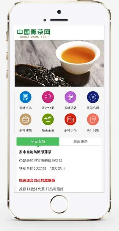 响应式茶叶茶艺知识资讯类pbootcms模板整站带数据