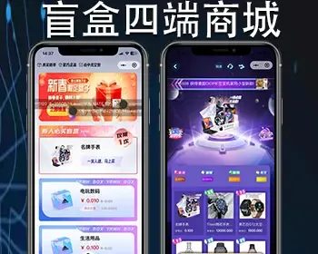 ★盲盒★王大盒商城四端app,双端H5小程序,交易管理分类平台,官方微信支付