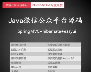 java微信公众号平台开发源码 服务号订阅号系统软件微网站 保运行