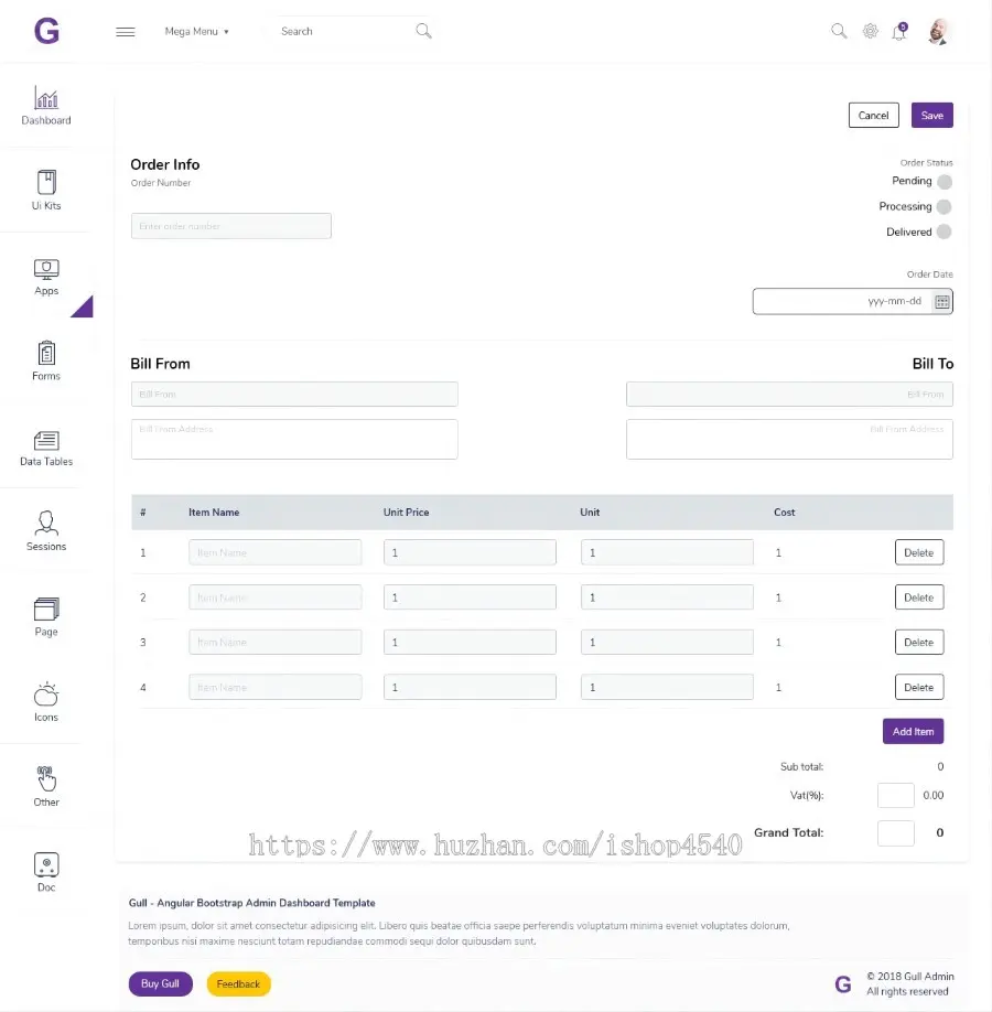 Bootstrap + Laravel + PSD Version erp crm后台管理面板UI