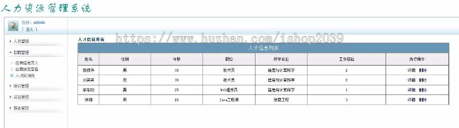 java企业人力资源管理系统源码（毕业设计可用）