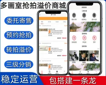 画室抢拍预约进场抢拍商城源码/多画室寄售转售系统/字画艺术品交易平台