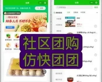 （精修更新）社区团购仿快团团生鲜配送群接龙秒杀直播团长开源二开可包装