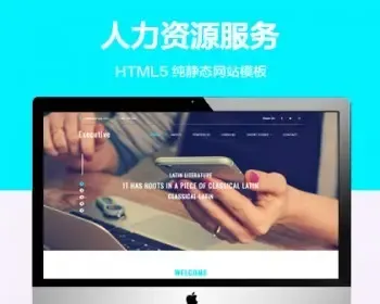 推荐 （自适应手机端）人力资源服务纯静态网站模板 HTML5猎头公司网站源码