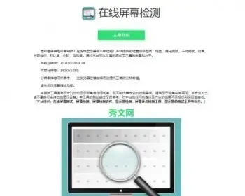 电脑屏幕检测源码，在线屏幕检测系统，全开源