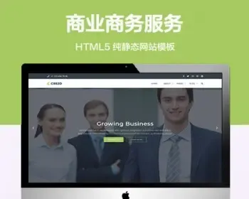 推荐 （自适应手机端）商业公司展示纯静态网站模板 HTML5商务服务网站源码