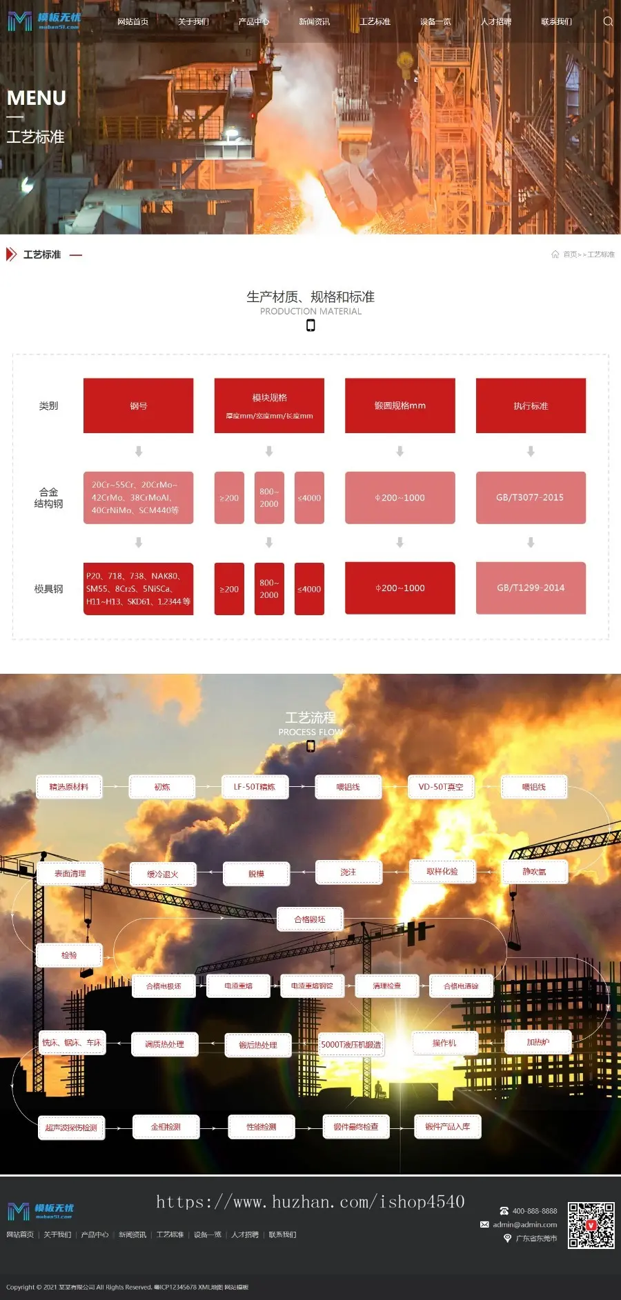 html5响应式重工业钢铁机械企业网站pbootcms自适应模板整站源码