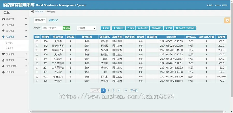 ssm酒店客房管理系统 酒店管理系统 宾馆管理系统 java学习 java项目